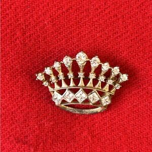 Sterling Silver Crown Tiara Brooch 925 Crown Pin Tiara